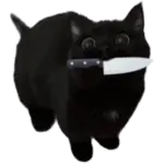 Sticker black-cat