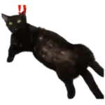 Sticker black-cat